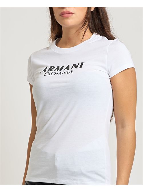 AX women's crew neck T-shirt with logo ARMANI EXCHANGE | XW001388-AF10356U0002